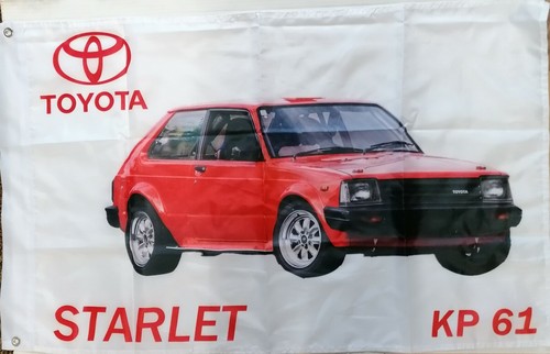 Toyota starlet flag red - toyota, 61